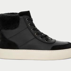 UGG Women’s Fur Lined Black High-Top Sneakers